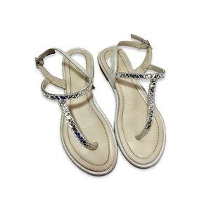 Aldo Rhinestone Sandals Women’s Size 7 Silver